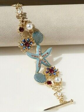 🌺Starfish Seashell Bracelet Starfish Jewelry Tropical Jewelry Beach Resort Wear